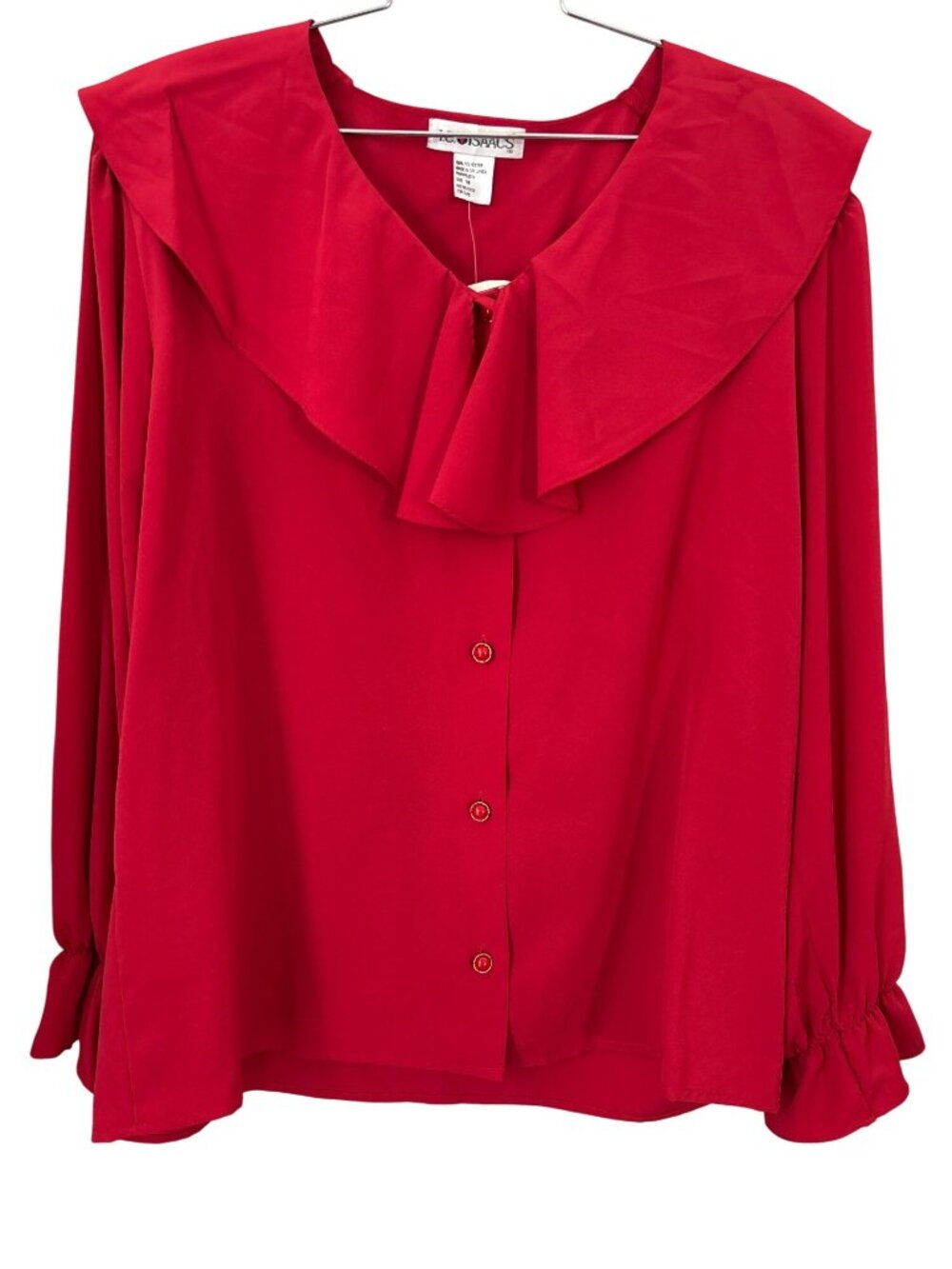 Vintage 90s IC Isaacs Blouse Size 16 Button Long Sleeve Office Deadstock NEW
